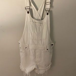 White Jean Overalls